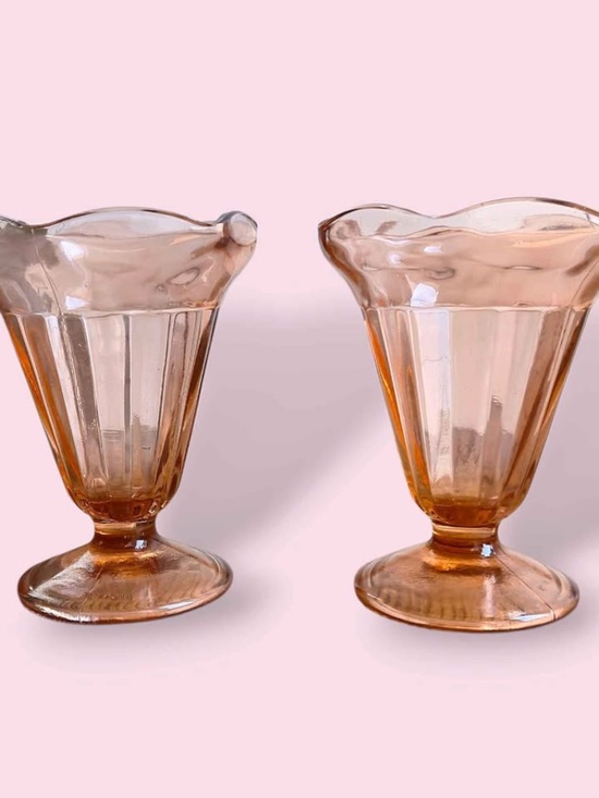 Kig Other - Pink Glass Ice Cream Cups